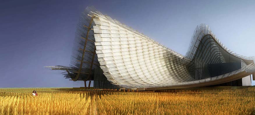 padiglione cina rendering